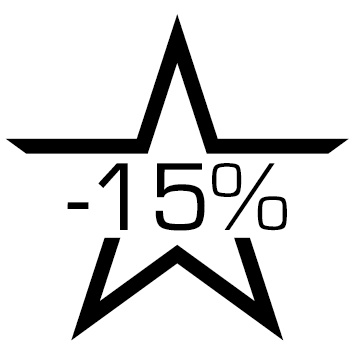 Sticker étoile soldes -15%